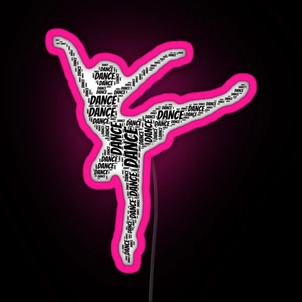 DANCE TYPOGRAPHY POSTER RGB Neon Sign