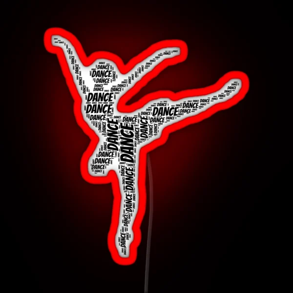 DANCE TYPOGRAPHY POSTER RGB Neon Sign