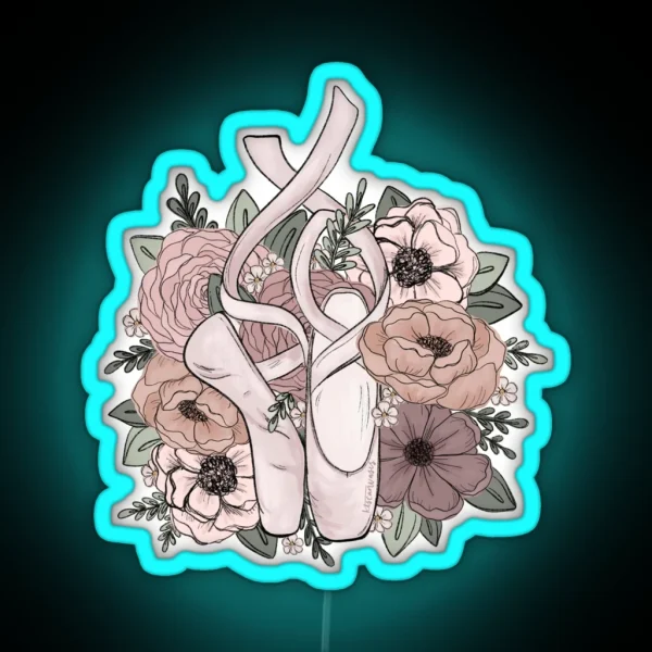 Dancer Florals RGB Neon Sign
