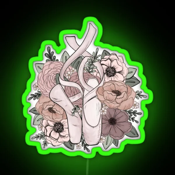 Dancer Florals RGB Neon Sign
