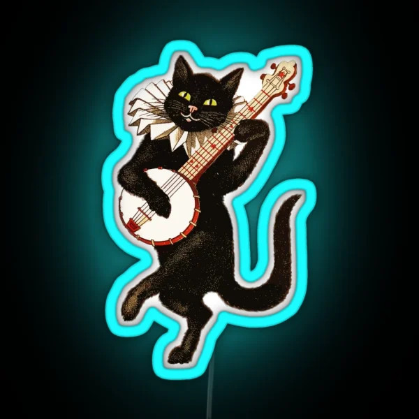 Dancing Cat RGB Neon Sign