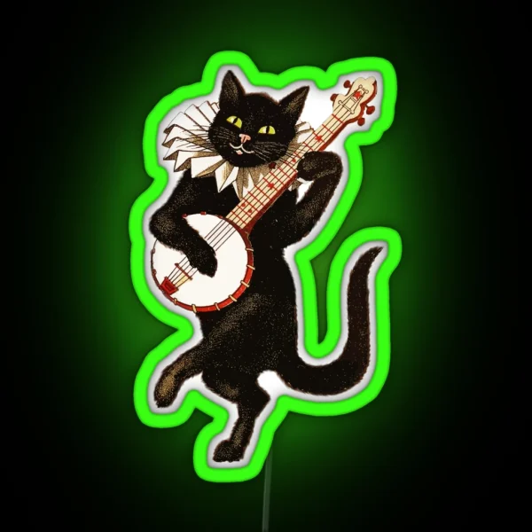 Dancing Cat RGB Neon Sign