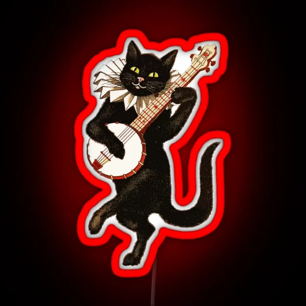 Dancing Cat RGB Neon Sign