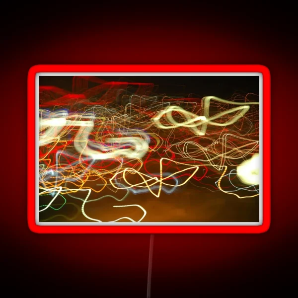 Dancing Curve At Night Light Impressionism RGB Neon Sign