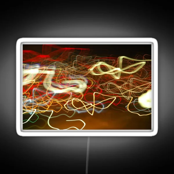 Dancing Curve At Night Light Impressionism RGB Neon Sign