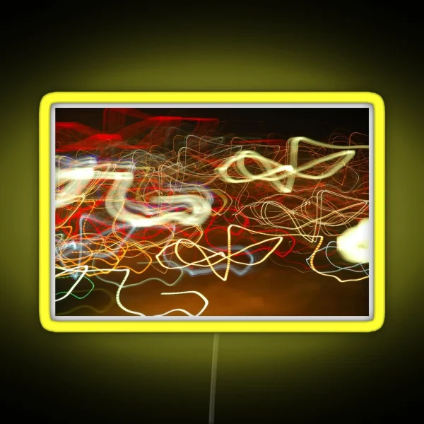 Dancing Curve At Night Light Impressionism RGB Neon Sign