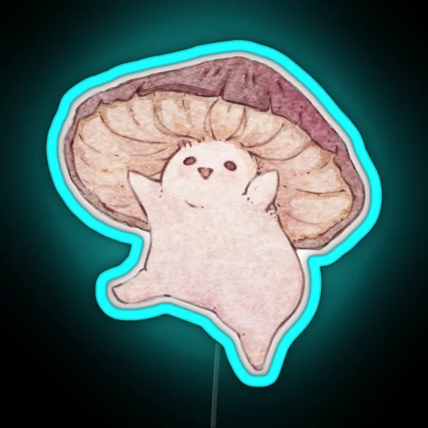 Dancing Mushroom Is Very Happy RGB Neon Sign