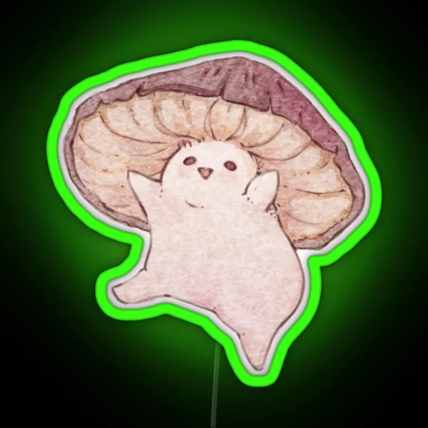 Dancing Mushroom Is Very Happy RGB Neon Sign