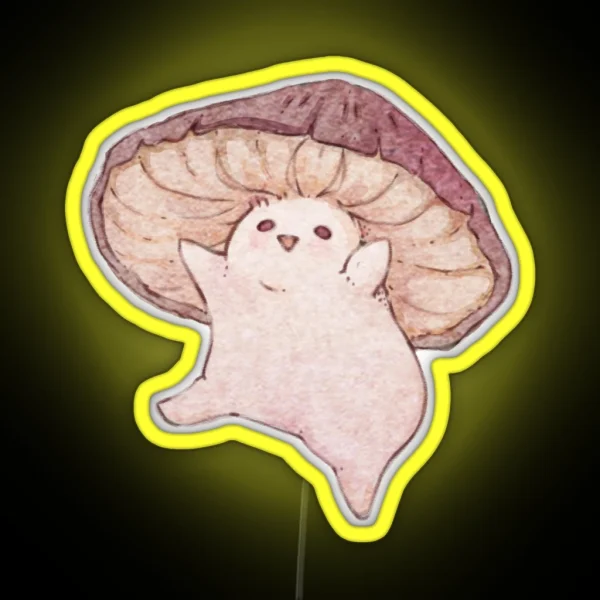 Dancing Mushroom Is Very Happy RGB Neon Sign