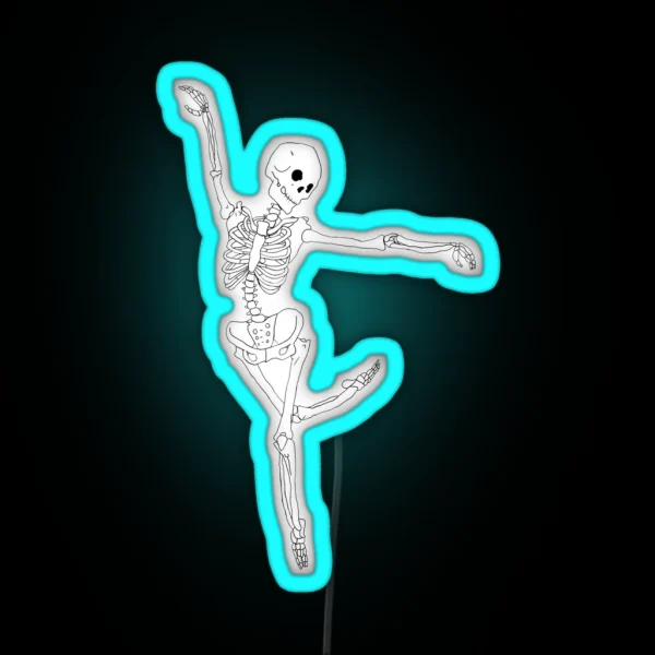 Dancing Skeleton RGB Neon Sign