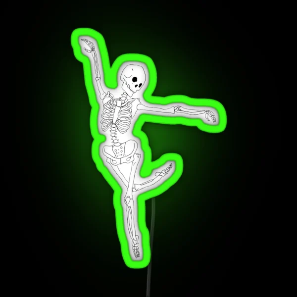 Dancing Skeleton RGB Neon Sign