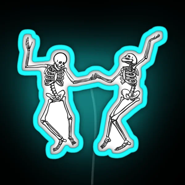 Dancing Skeletons RGB Neon Sign