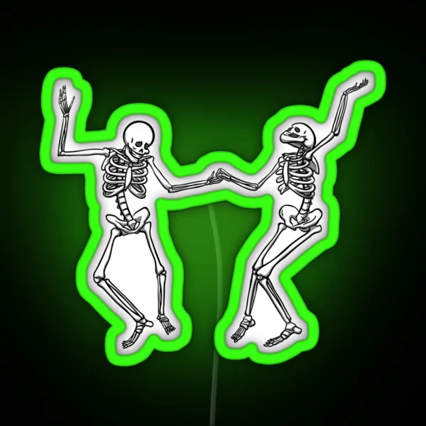 Dancing Skeletons RGB Neon Sign