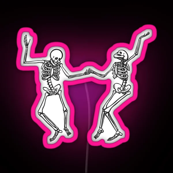 Dancing Skeletons RGB Neon Sign