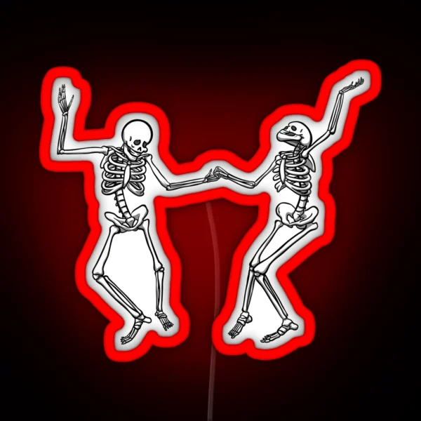 Dancing Skeletons RGB Neon Sign