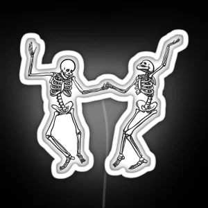 Dancing Skeletons RGB Neon Sign