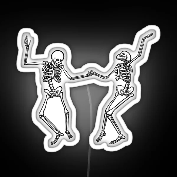Dancing Skeletons RGB Neon Sign