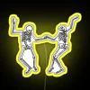 Dance with glowing skeleton friends in vibrant colorful LED display