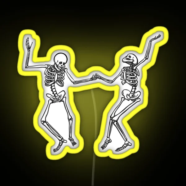 Dancing Skeletons RGB Neon Sign