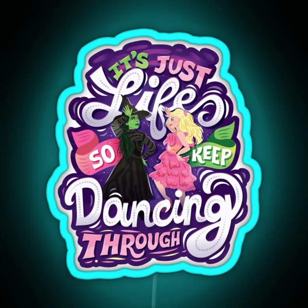 Dancing Through RGB Neon Sign