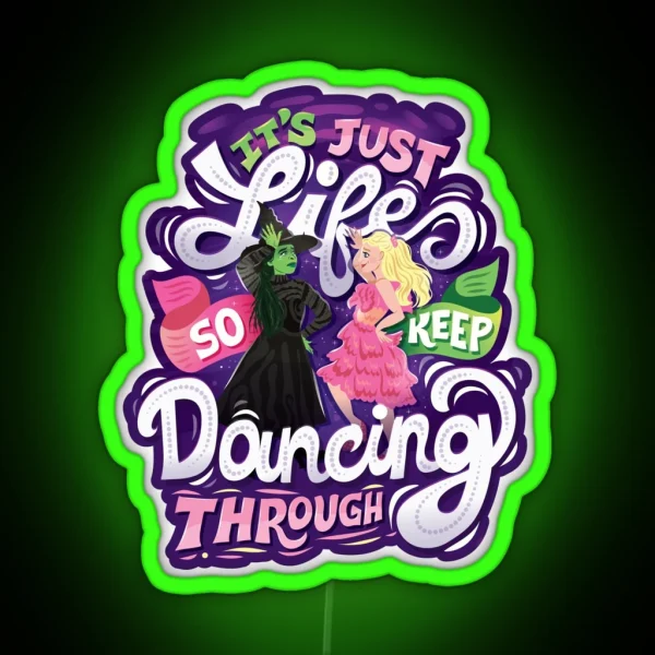 Dancing Through RGB Neon Sign