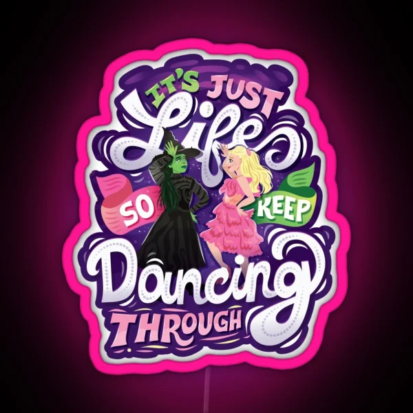 Dancing Through RGB Neon Sign