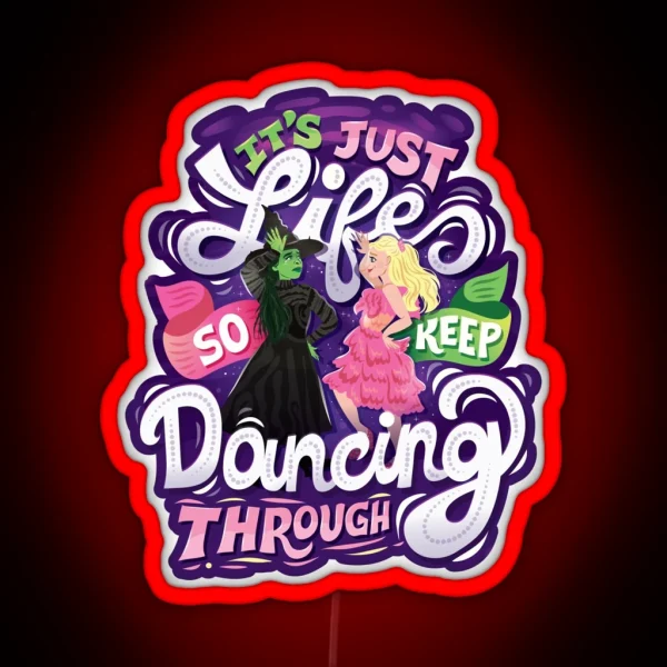 Dancing Through RGB Neon Sign
