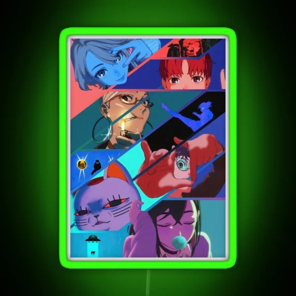 Dandadan Anime Characters RGB Neon Sign