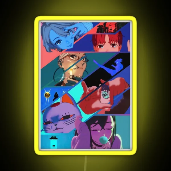 Dandadan Anime Characters RGB Neon Sign
