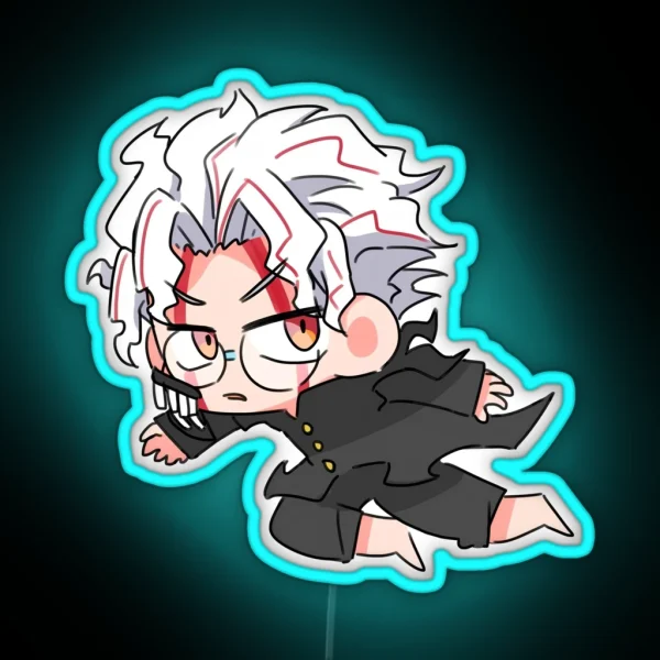 Dandadan Ken Takakura Ken Okarun Chibi RGB Neon Sign