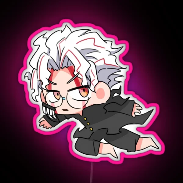 Dandadan Ken Takakura Ken Okarun Chibi RGB Neon Sign