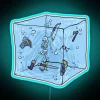 Vibrant RGB Neon Sign with Gelatinous Cube Design Inspired Dungeon