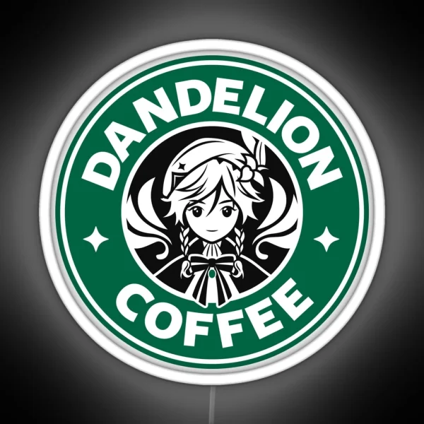Dandelion Coffee Genshin Impact Venti RGB Neon Sign