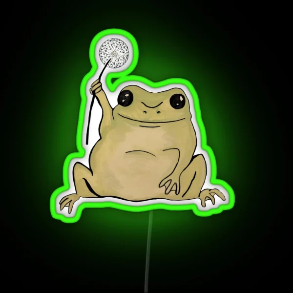 Dandelion Frog RGB Neon Sign
