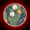 Add a touch of whimsy with neon dandelions to your space.