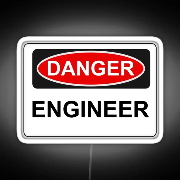 Danger Engineer Warning Sign RGB Neon Sign