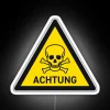 Warning Safety Alert System with High Visibility Yellow Neon Signs
