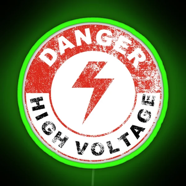 DANGER HIGH VOLTAGE RGB Neon Sign