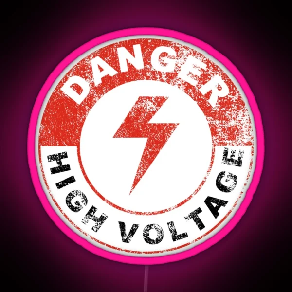 DANGER HIGH VOLTAGE RGB Neon Sign