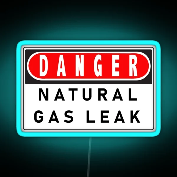 DANGER NATURAL GAS LEAK RGB Neon Sign