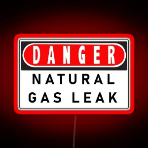 DANGER NATURAL GAS LEAK RGB Neon Sign