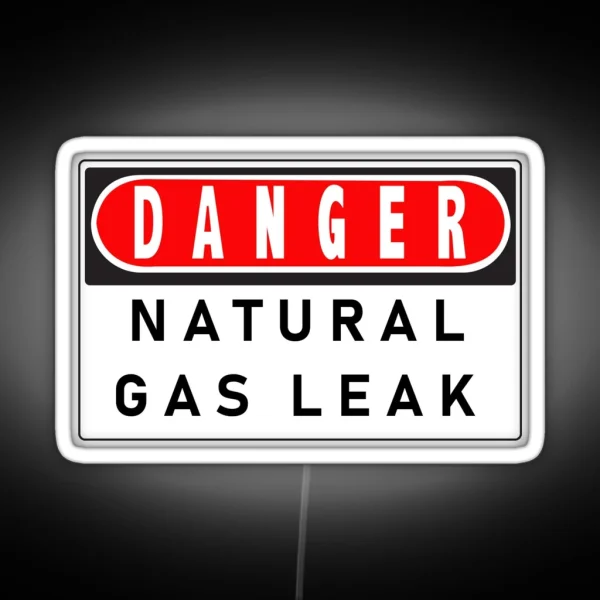 DANGER NATURAL GAS LEAK RGB Neon Sign