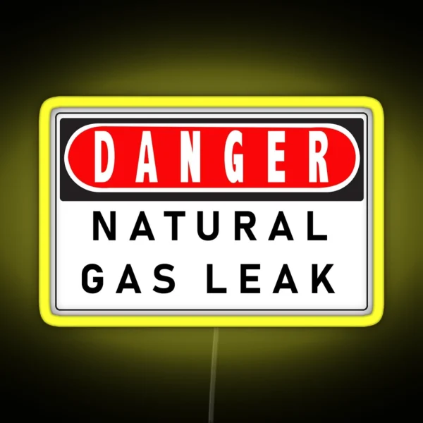 DANGER NATURAL GAS LEAK RGB Neon Sign