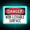 Warning Non-Edible Wall Sign with Bright RGB Neon Accents
