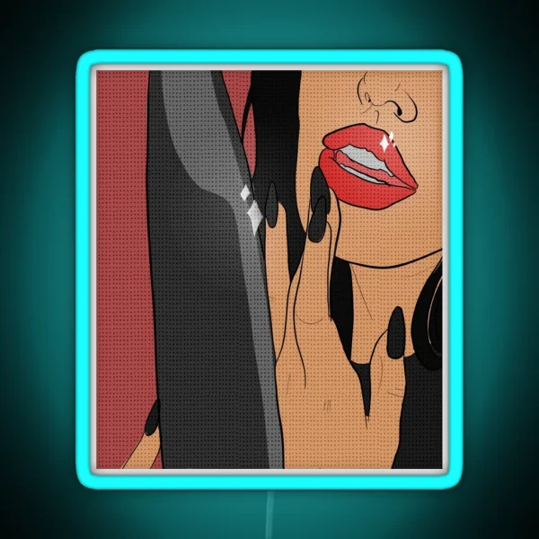 Dangerous Woman Comic Style RED RGB Neon Sign