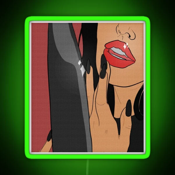 Dangerous Woman Comic Style RED RGB Neon Sign