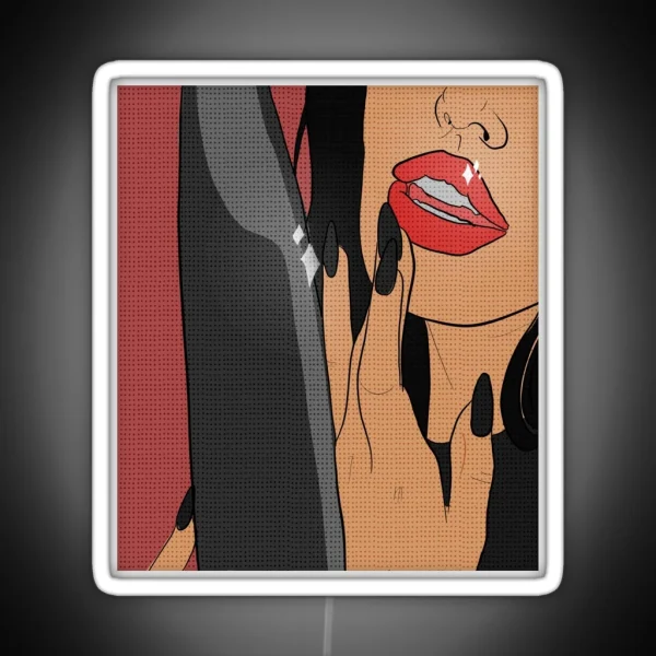 Dangerous Woman Comic Style RED RGB Neon Sign