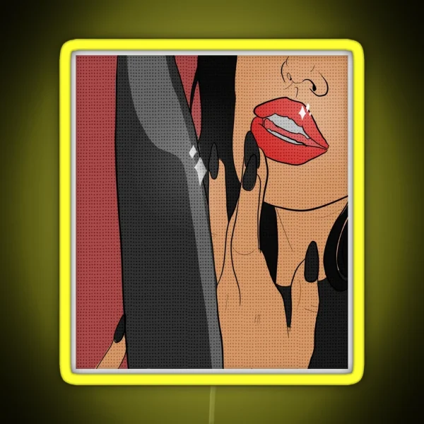 Dangerous Woman Comic Style RED RGB Neon Sign