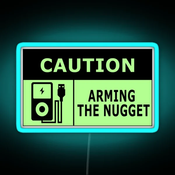 Dank Pods Caution Sign RGB Neon Sign
