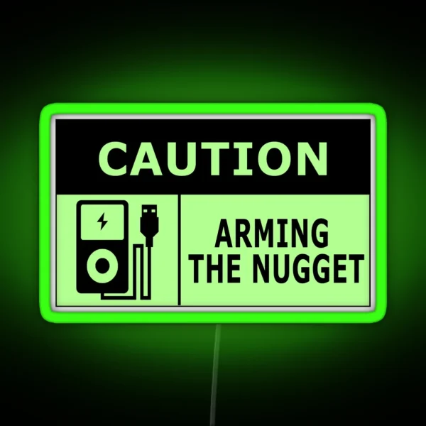 Dank Pods Caution Sign RGB Neon Sign